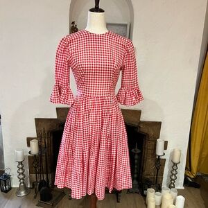 Vintage Red Gingham Dress sz S